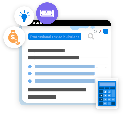 State specific Professional tax calculations